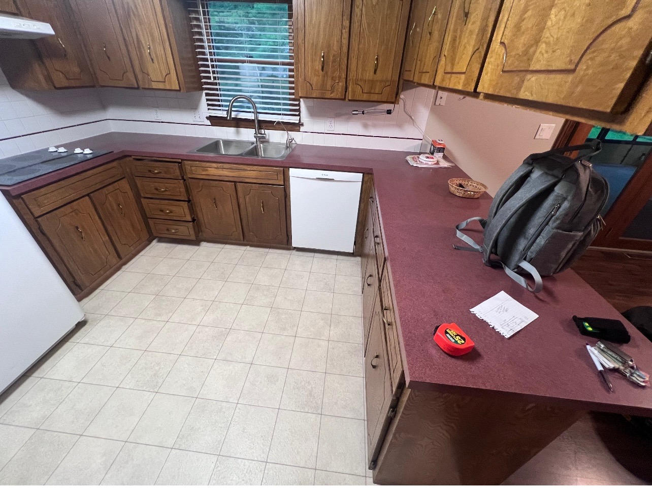 Dated kitchen before remodel